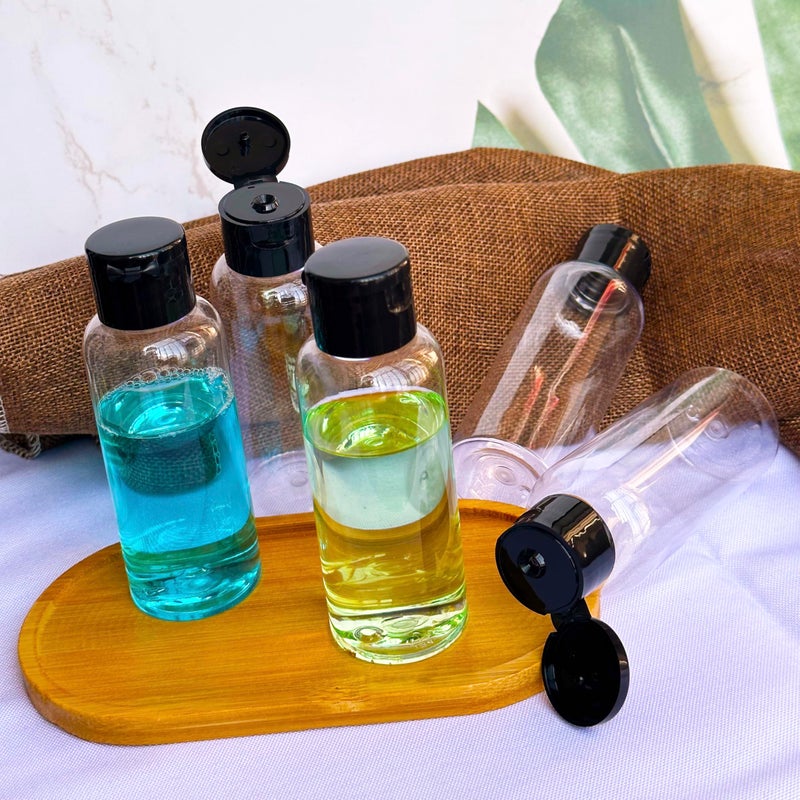 DNSEN 5 Pack 3.4 oz Travel Size Bottles for Toiletries TSA Approved Leak Proof Empty Refillable Liquid Containers with Labels - Image 5
